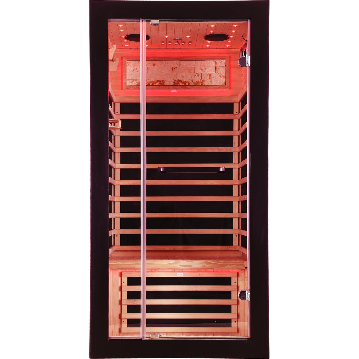 Single-Person Starlight Ceiling Lighting Sauna with red LED, American White Oak by HouseOfZazla on Tampa Home & Garden Store