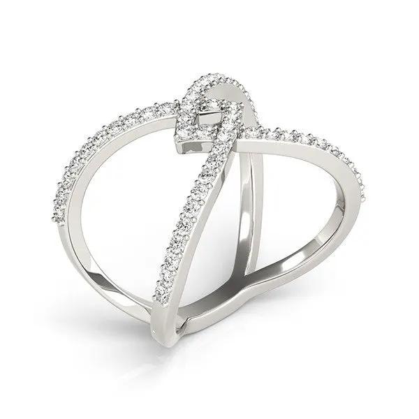 14k white gold fancy entwined design diamond ring, 1/2 cttw, Bids.com on Tampa Home & Garden Store