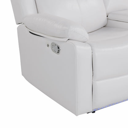 Blanche Glider Recliner With Led And Pillow Arms