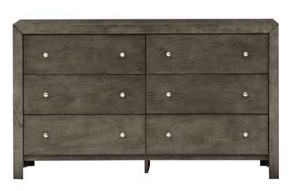 Burlington gray dresser with 6 drawers and silver knob pulls by HouseOfZazla on Tampa Home & Garden Store