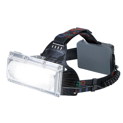 GemGear 20000LM LED work headlamp with rotatable light rainbow headband gray battery pack on Tampa Home & Garden Store