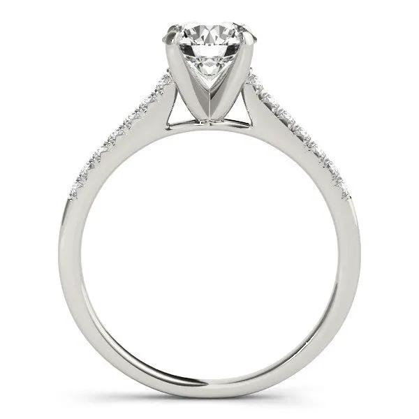 Engagement ring, 14k white gold with pavé diamonds on scalloped band, 1 1/8 cttw Bids.com on Tampa Home & Garden Store