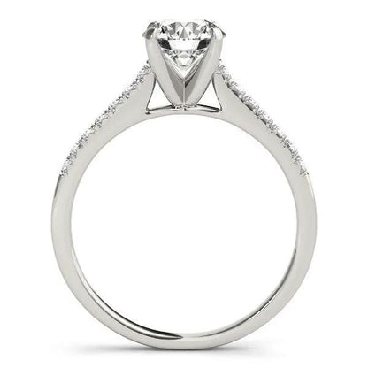 Engagement ring, 14k white gold with pavé diamonds on scalloped band, 1 1/8 cttw Bids.com on Tampa Home & Garden Store