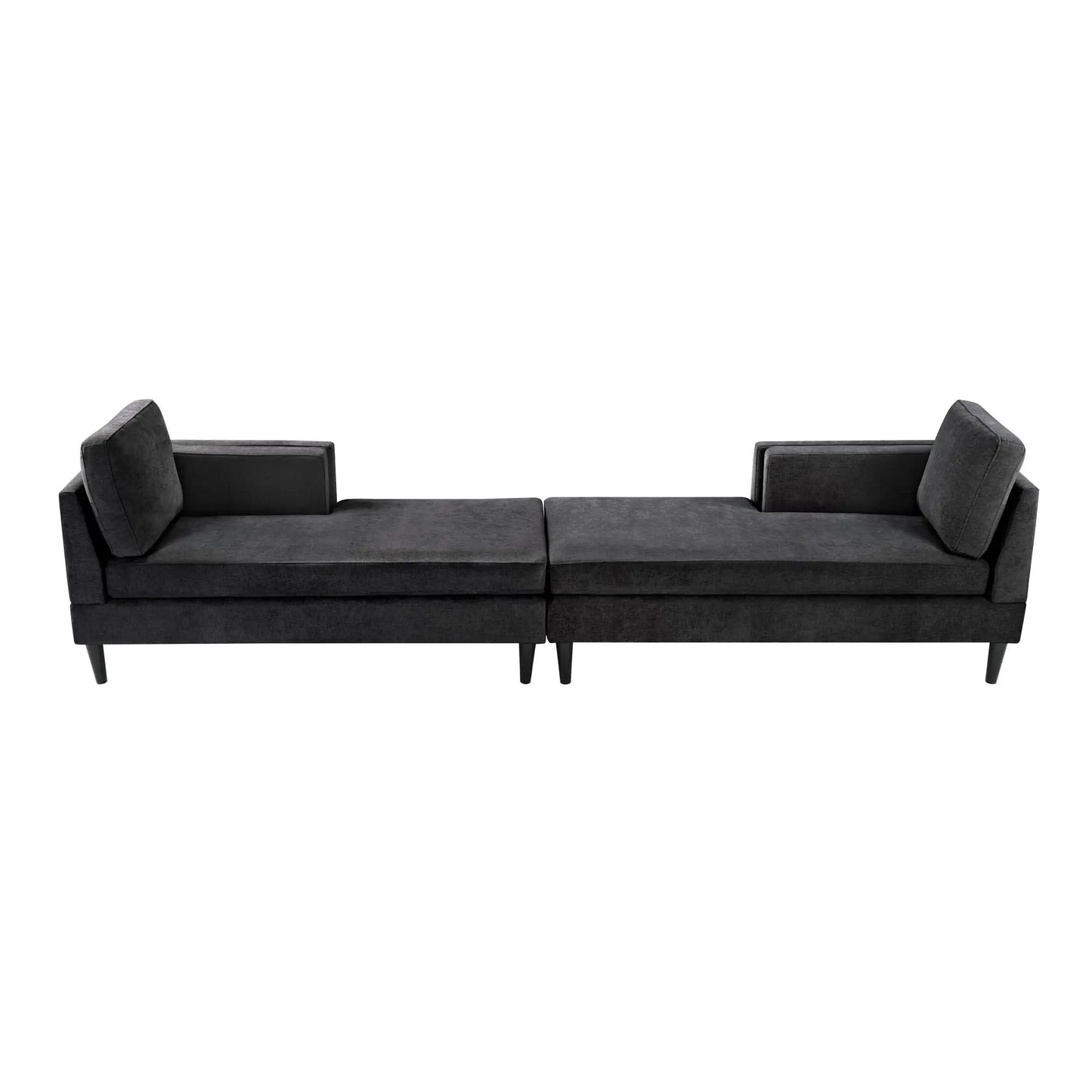 Chaise Lounge Sofa Bed With Dual Layer Armrests