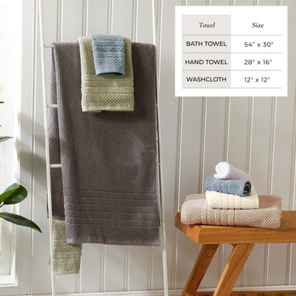 Premium Cotton Checkered Jacquard Towel for Bath