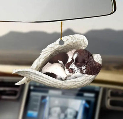 Car Pendant Sleeping Dog Angel Decor Hanging