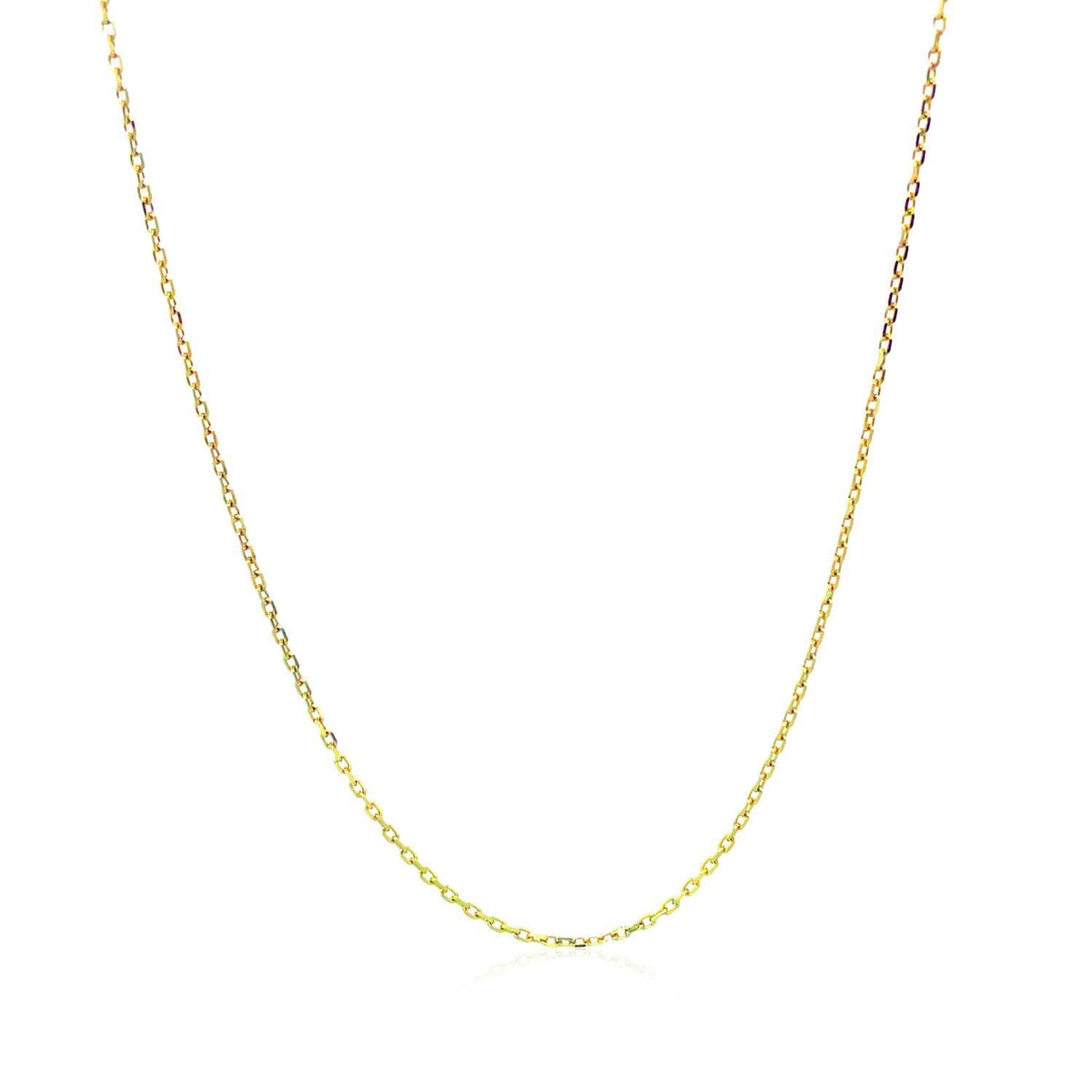 Necklace 18k yellow gold diamond-cut cable link 0.80mm by Bids.com on Tampa Home & Garden Store