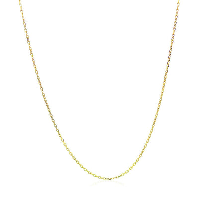 Necklace 18k yellow gold diamond-cut cable link 0.80mm by Bids.com on Tampa Home & Garden Store
