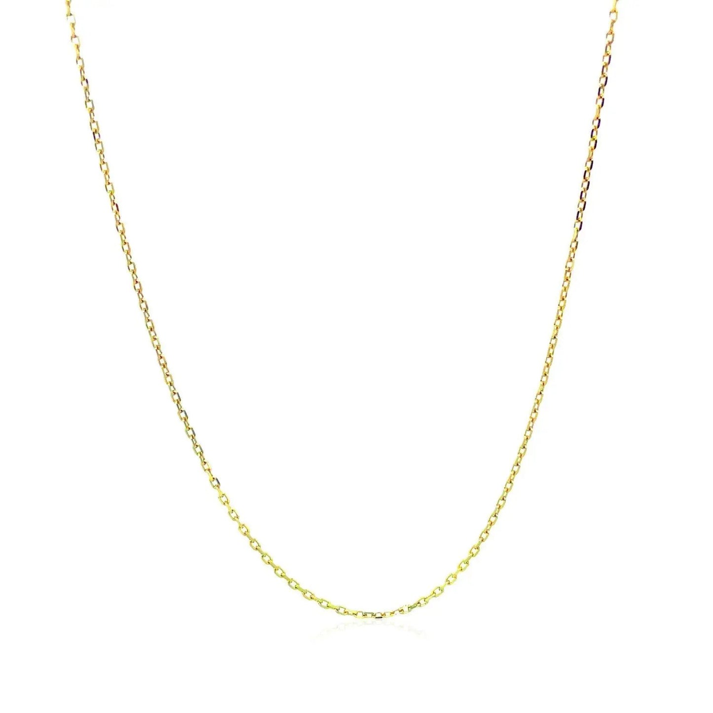 10k yellow gold diamond-cut cable link chain necklace 0.87 mm on Tampa Home & Garden Store
