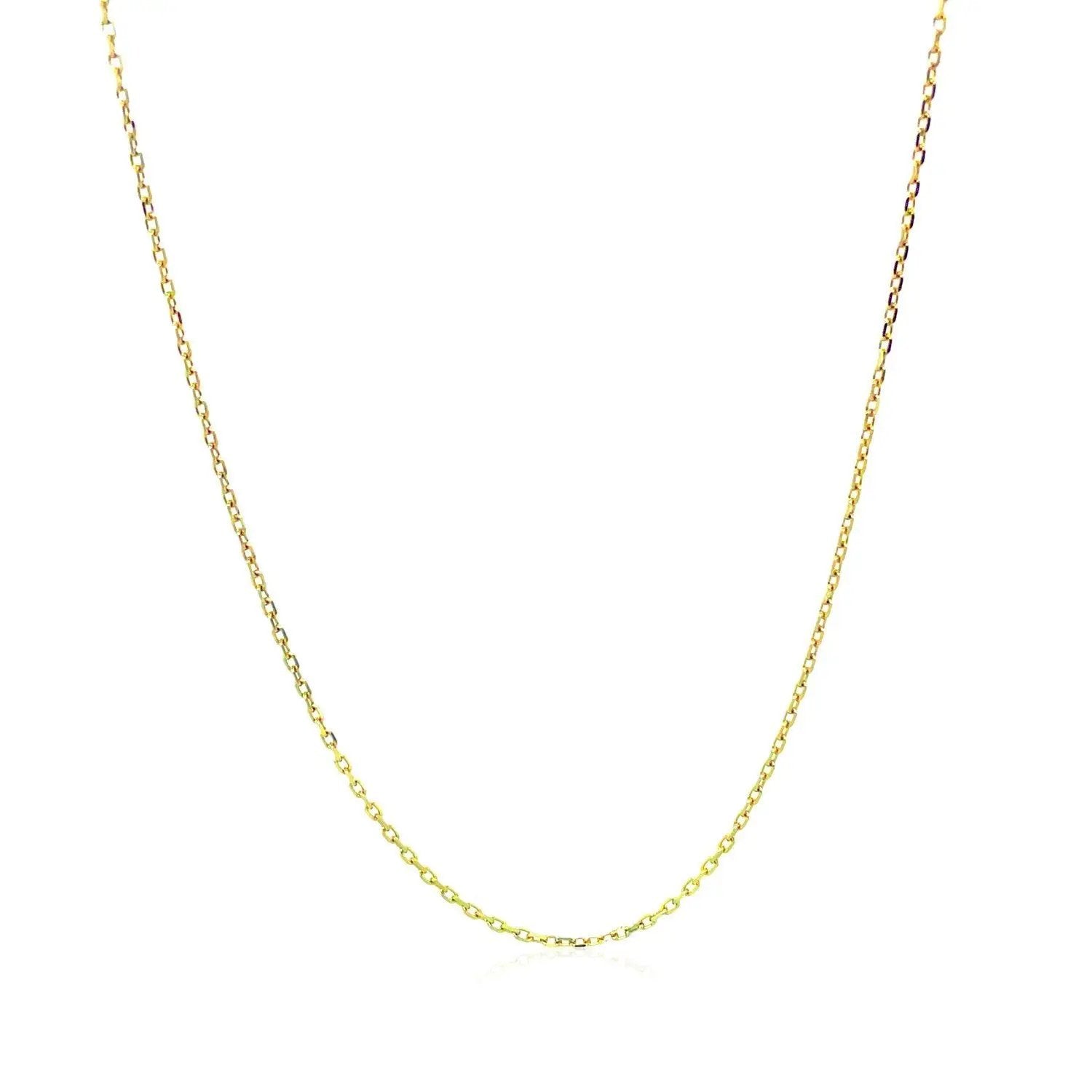 10k yellow gold diamond-cut cable link chain necklace 0.87 mm on Tampa Home & Garden Store