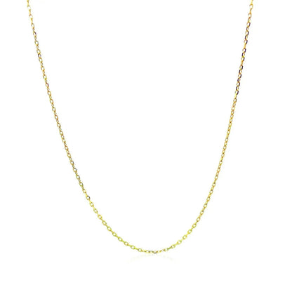 10k yellow gold diamond-cut cable link chain necklace 0.87 mm on Tampa Home & Garden Store