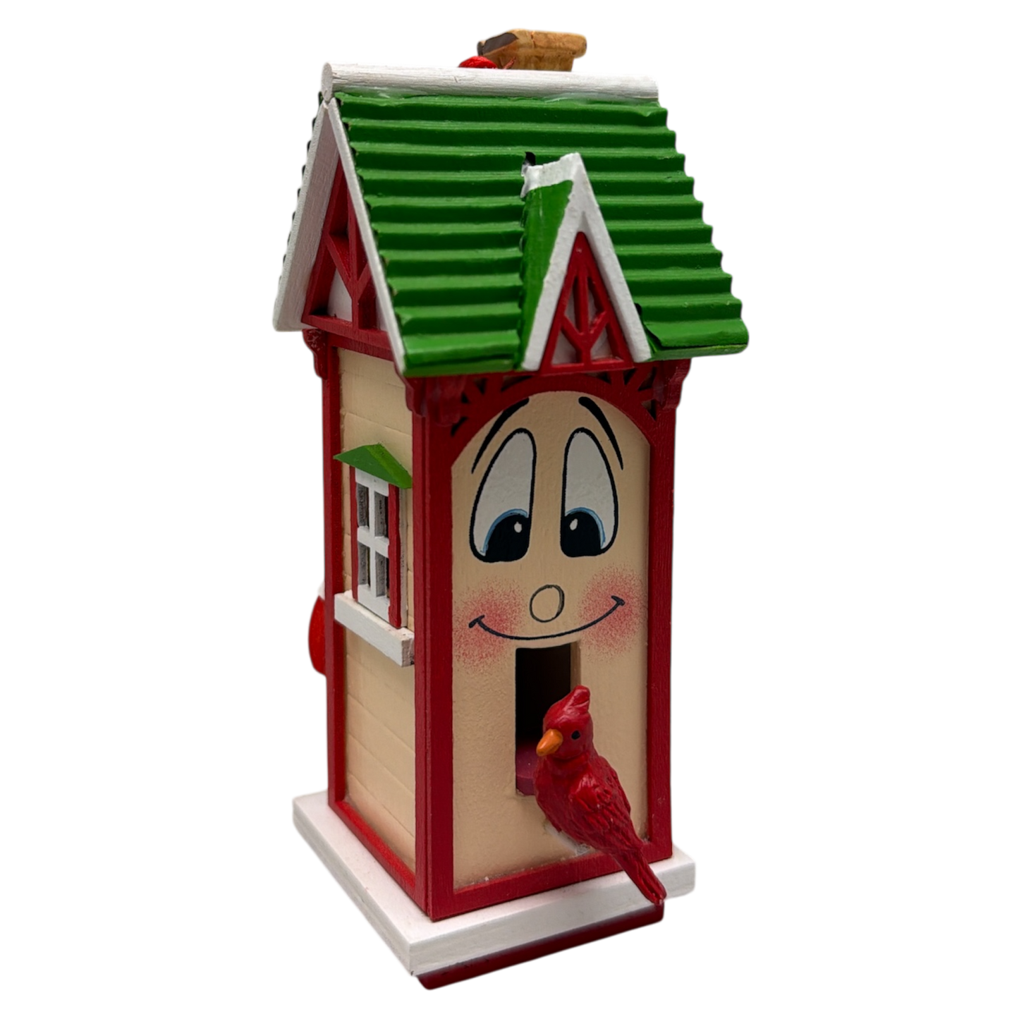 Nichoir décoratif en bois fantaisiste - Blanc