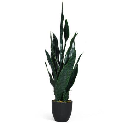 Planta de serpiente artificial de imitación para interior y exterior de 35.5 pulgadas
