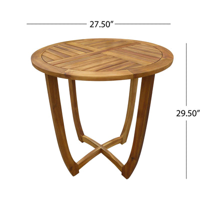 Acacia Wood Outdoor Dining Set with Coffee Table