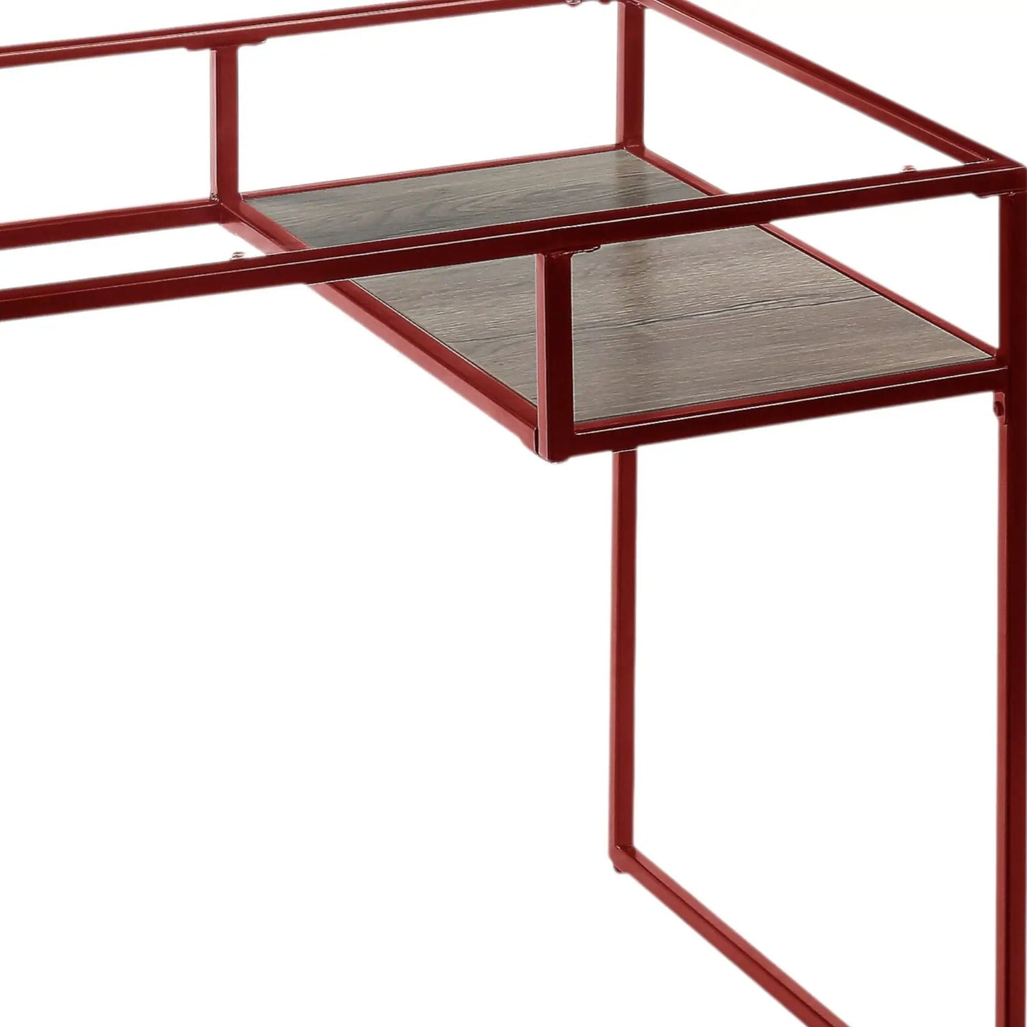 Yasin Glass Top Writing Desk Modern Style