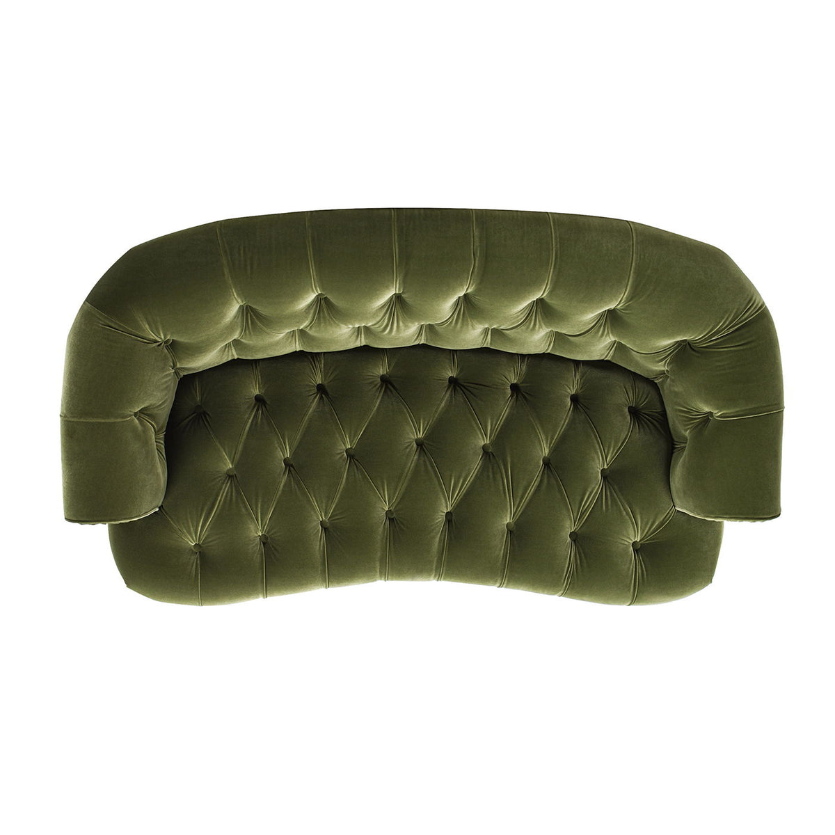 Victorian Chesterfield loveseat in dark green velvet with tufted back by HouseOfZazla on Tampa Home & Garden Store