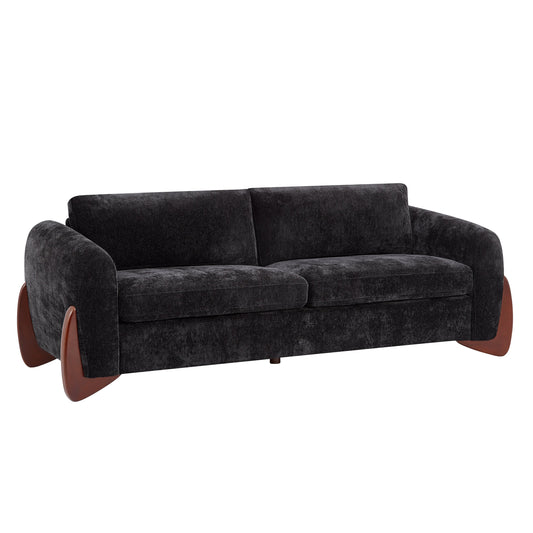89-inch sofa with chenille fabric and wooden legs by HouseOfZazla on Tampa Home & Garden Store