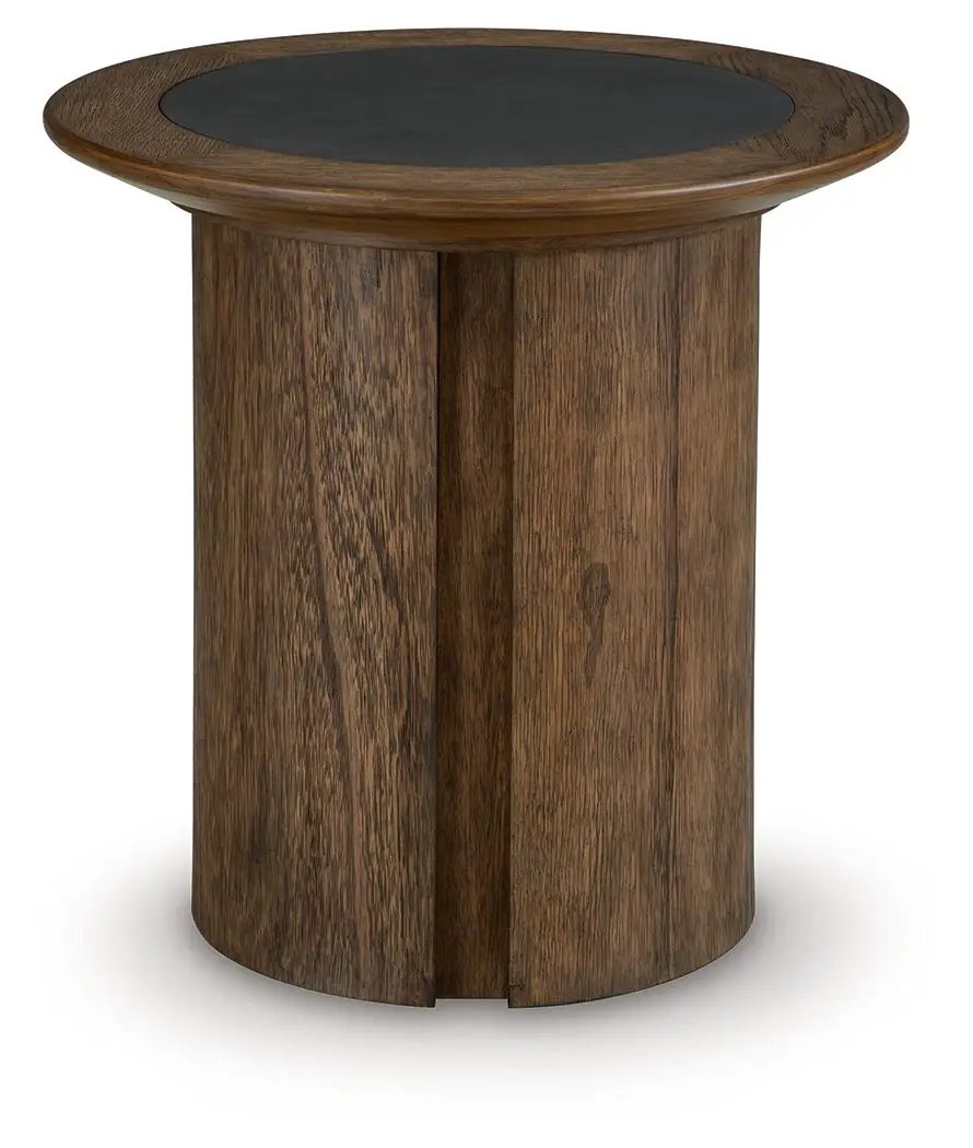 Dontayne Round Table with Dark Top Living Room