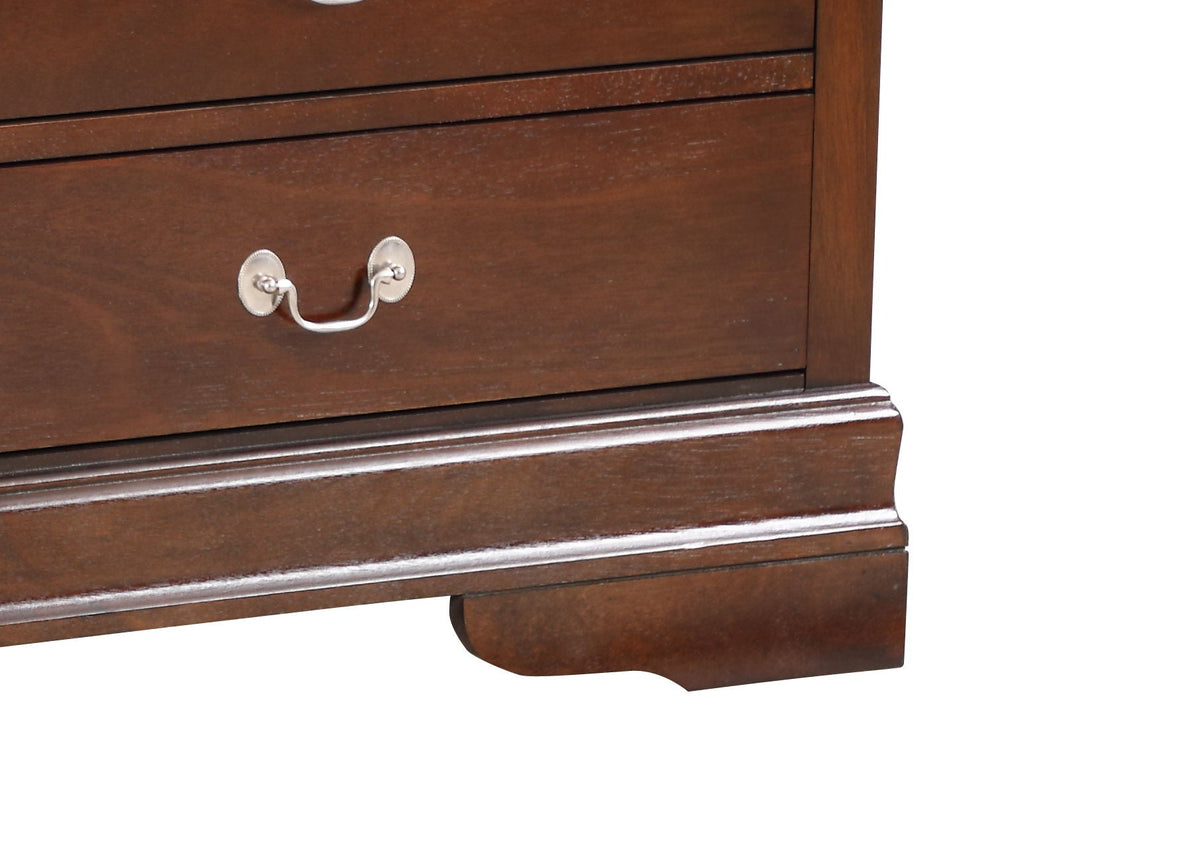 Louis Phillipe dresser with silver bail pull on dark brown finish on Tampa Home & Garden Store
