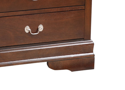 Louis Phillipe dresser with silver bail pull on dark brown finish on Tampa Home & Garden Store