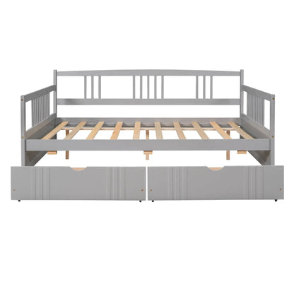 Multifunctional modern gray daybed with built-in storage drawers by Unique Piece Furniture on Tampa Home & Garden Store