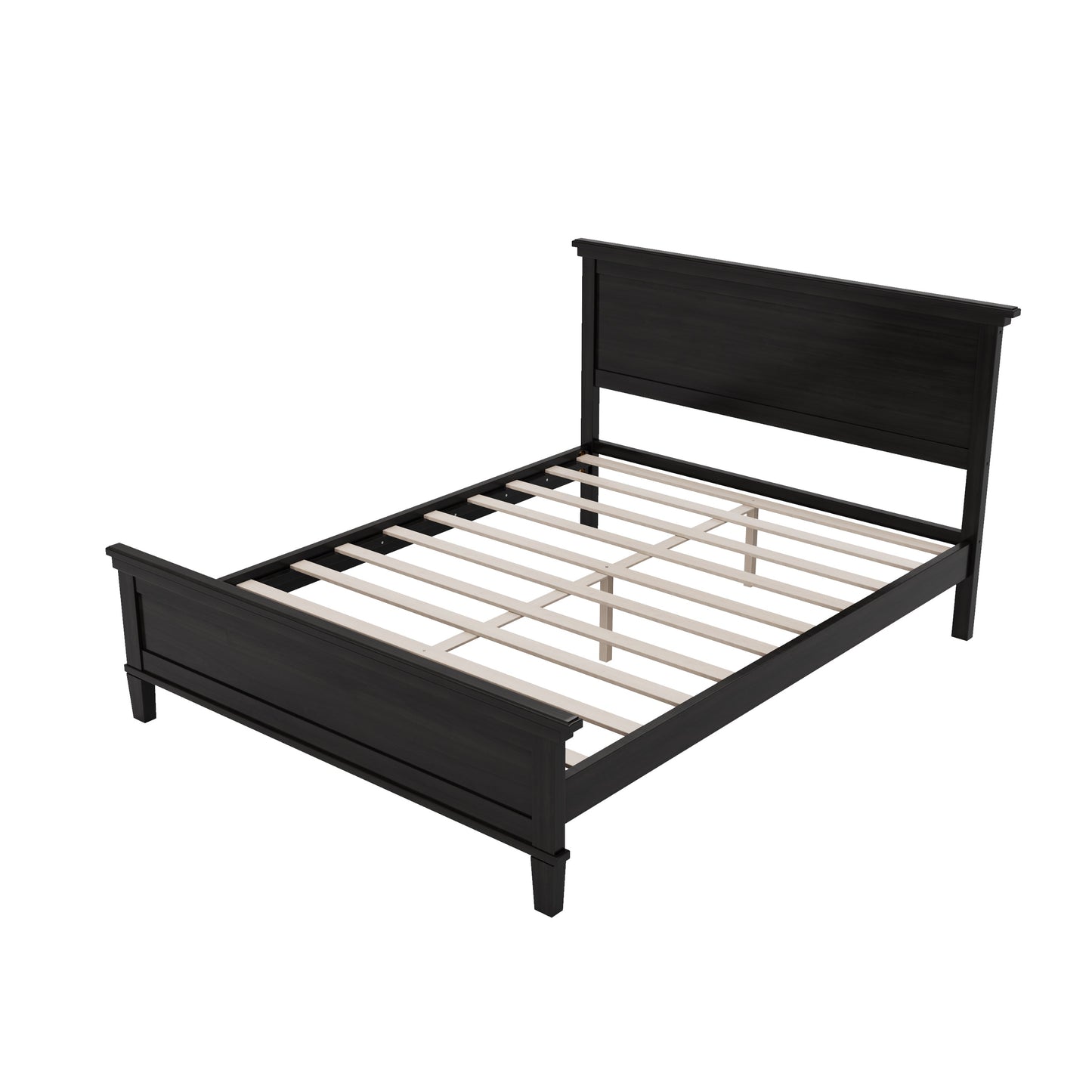 Full Size Modern Wood Bed Frame and Headboard