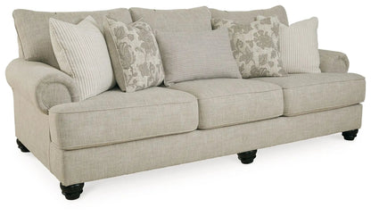 Asanti Sofa Fog, beige stationary sofa with pillows by Unique Piece Furniture on Tampa Home & Garden Store