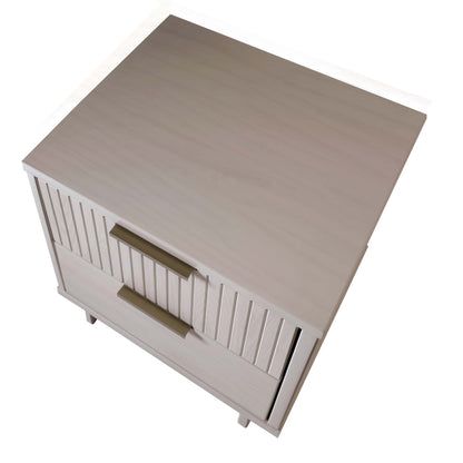 Granville Nightstand, solid wood accent with 2 drawers, light finish on Tampa Home & Garden Store