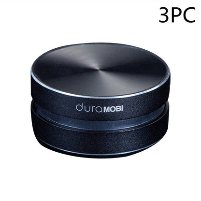 Bone conduction speaker duraMOBI black circular Bluetooth audio device with metal top on Tampa Home & Garden Store