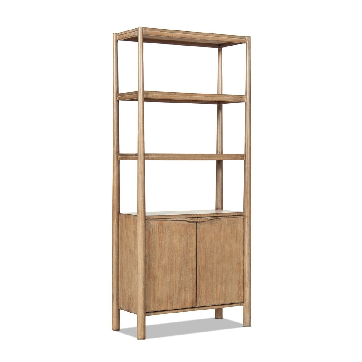Natural reclaimed wood bookcase with lower cabinet, 86in tall, HouseOfZazla standard bookcase on Tampa Home & Garden Store