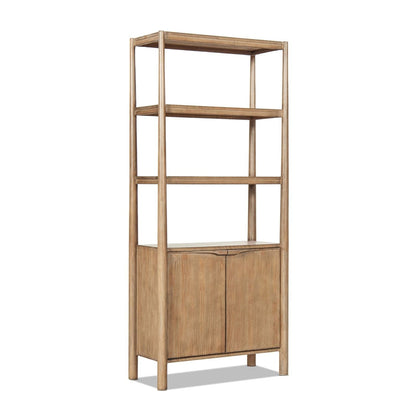 Natural reclaimed wood bookcase with lower cabinet, 86in tall, HouseOfZazla standard bookcase on Tampa Home & Garden Store