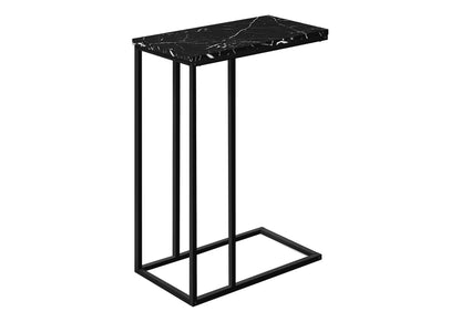 C-shaped accent table with marble-look top and metal frame by Unique Piece Furniture on Tampa Home & Garden Store