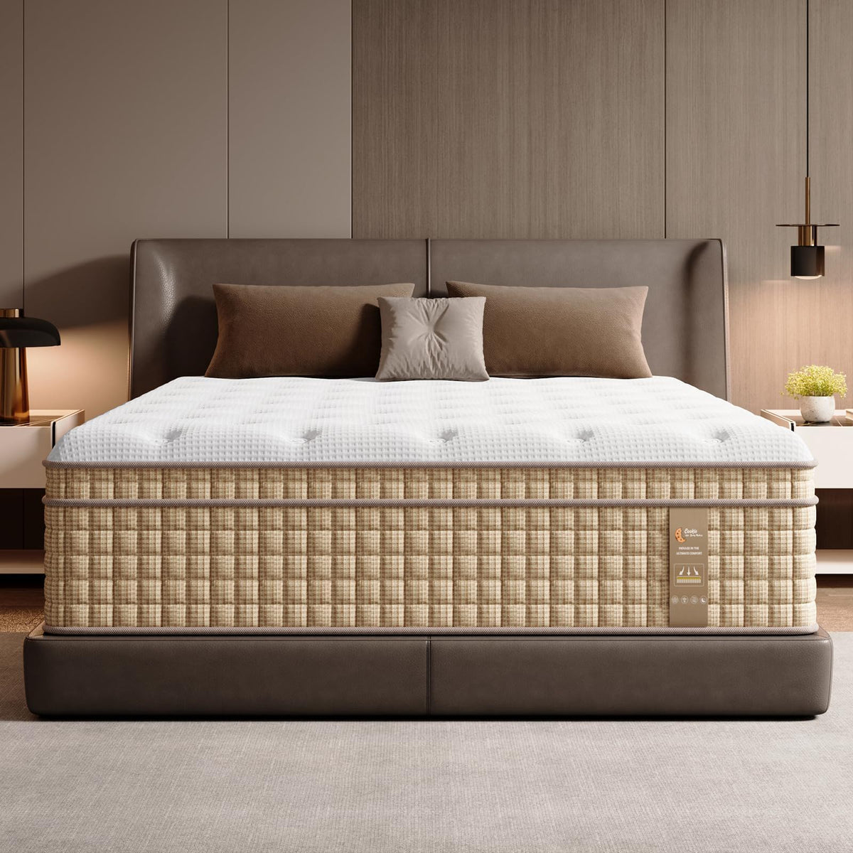 14in Hybrid Mattress by HouseOfZazla with innerspring & gel memory foam on Tampa Home & Garden Store