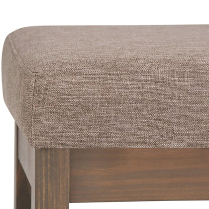 Milltown Upholstered Ottoman Bench With Driftwood