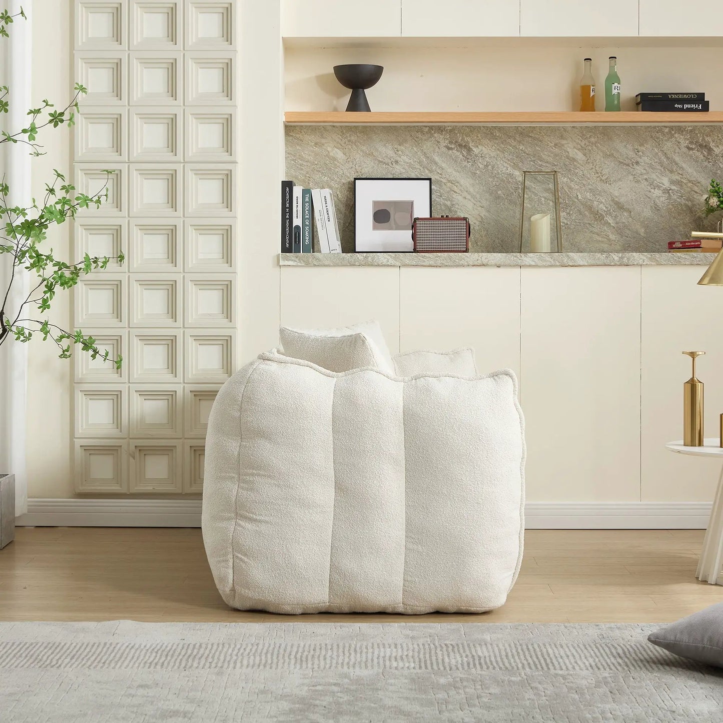 Cozy Beanbag Chair With Resilient Foam Core For 2