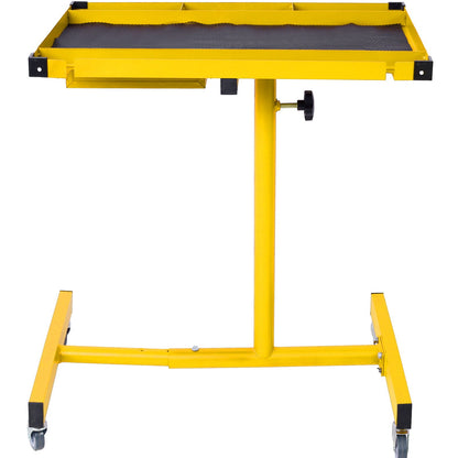 Adjustable tear-down work table with drawer, yellow steel frame casters HouseOfZazla on Tampa Home & Garden Store
