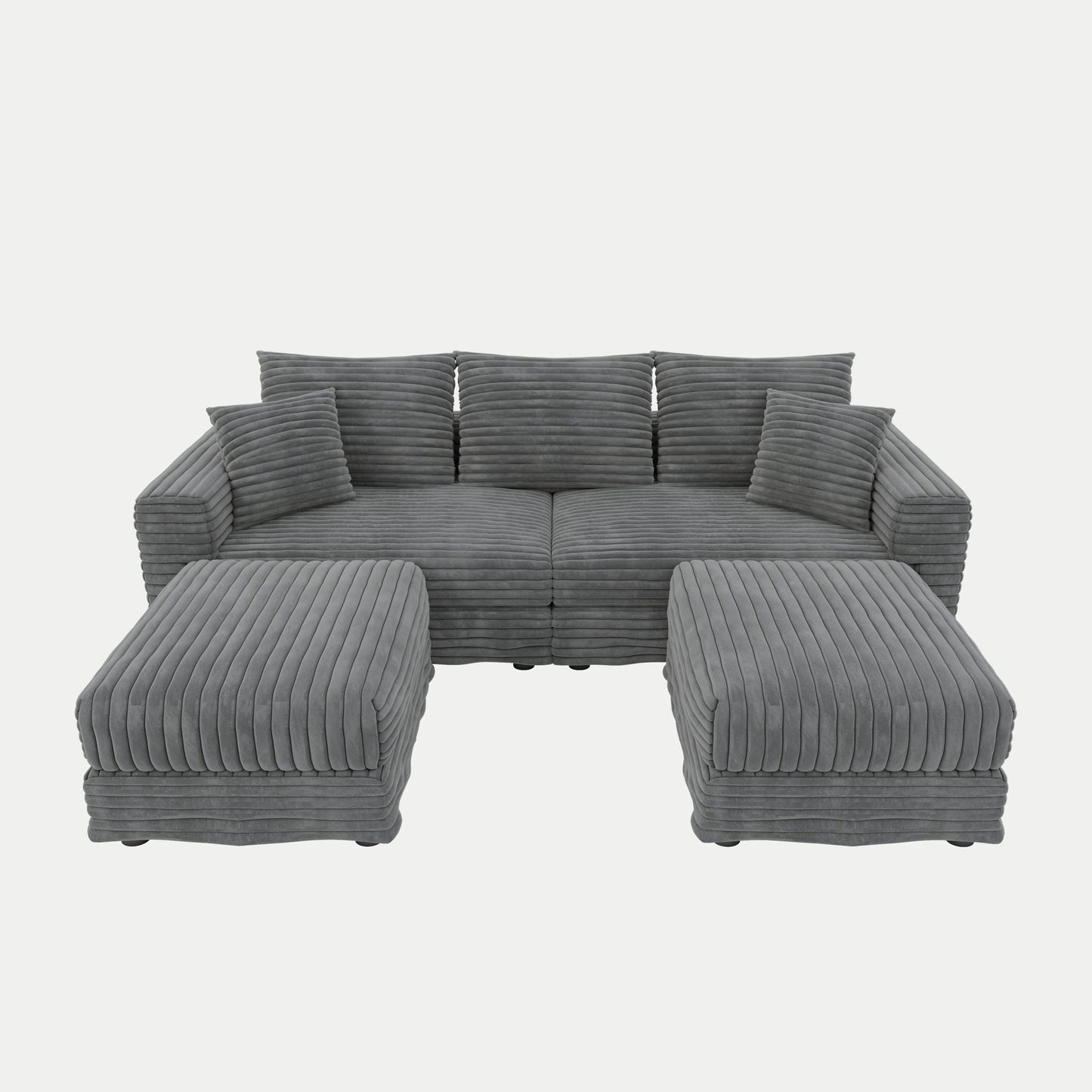 Convertible Sofa With Deep Seat and Pillows
