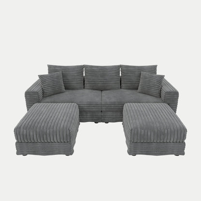 Convertible Sofa With Deep Seat and Pillows
