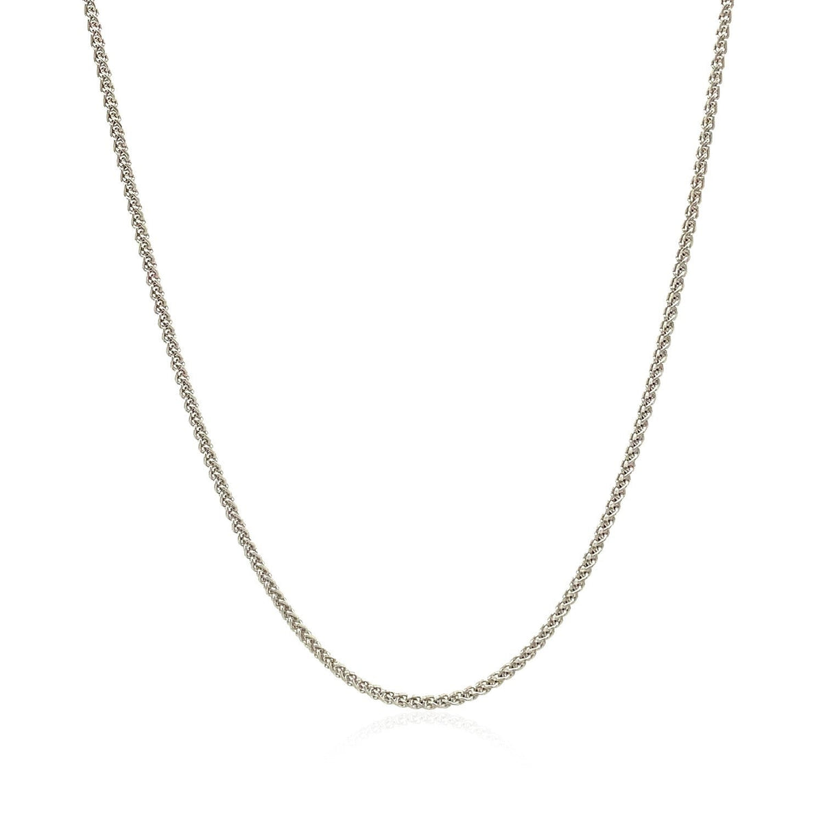 18k white gold round wheat chain necklace 1.4mm by Bids.com on Tampa Home & Garden Store