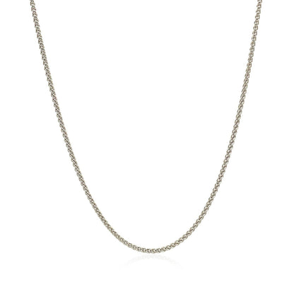 18k white gold round wheat chain necklace 1.4mm by Bids.com on Tampa Home & Garden Store