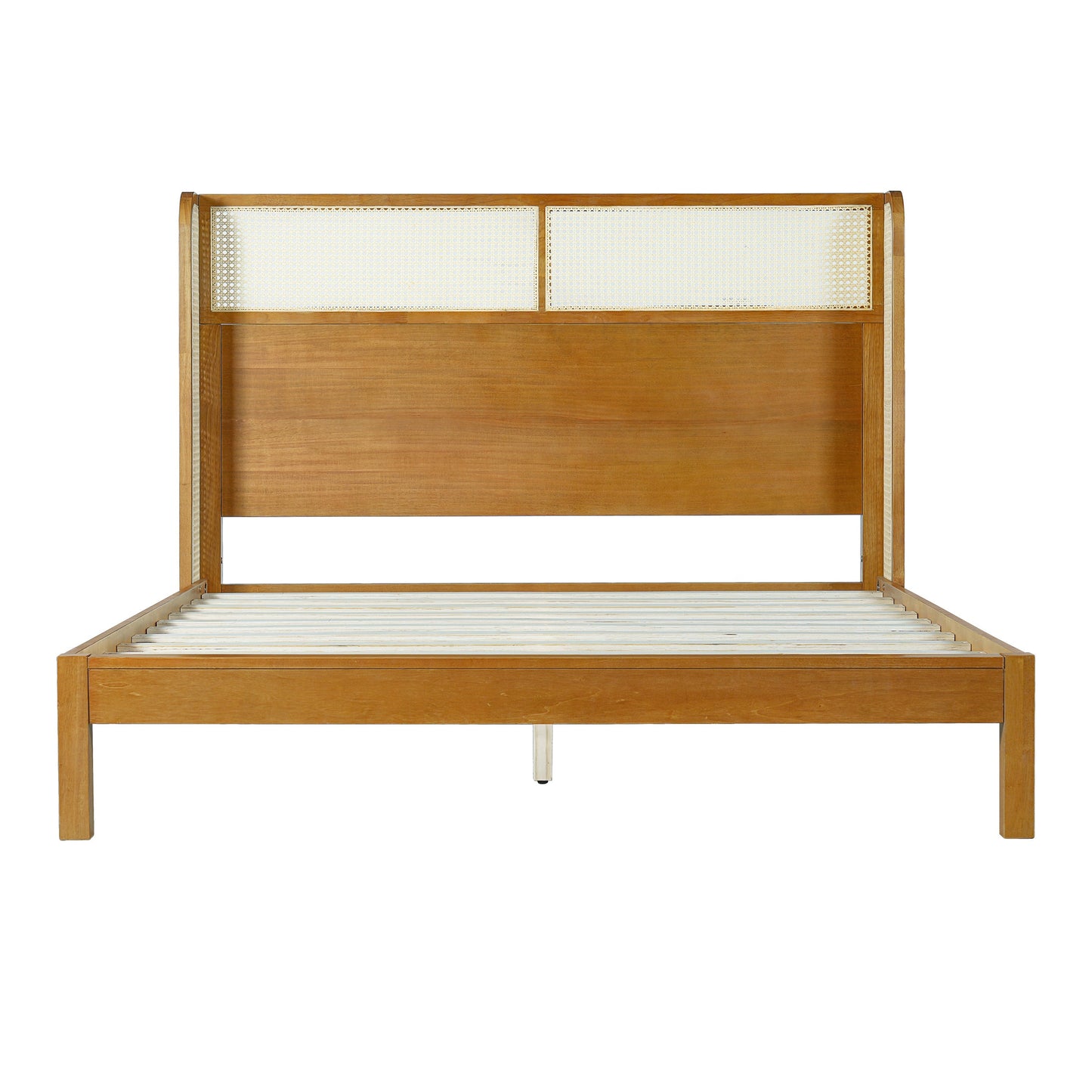 Premium Queen Rubber Wood Bed Frame and Headboard