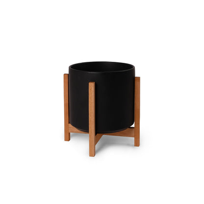 Cilindro de cerámica para artículos sólidos: con o sin soporte de caoba