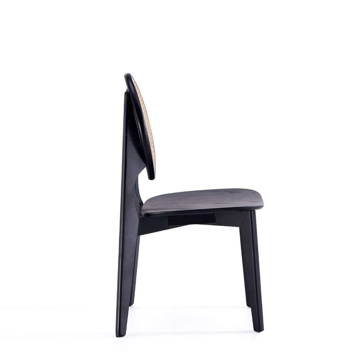 Rattan Cane Backrest Dining Chair, black solid wood frame, HouseOfZazla on Tampa Home & Garden Store