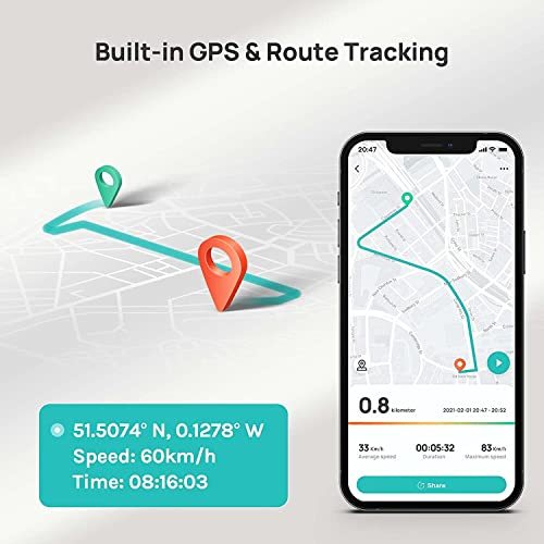 70mai A500S-1 dash cam with built-in GPS route tracking and smartphone map display on Tampa Home & Garden Store