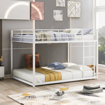 White metal low bunk bed with ladder, Unique Piece Furniture on Tampa Home & Garden Store