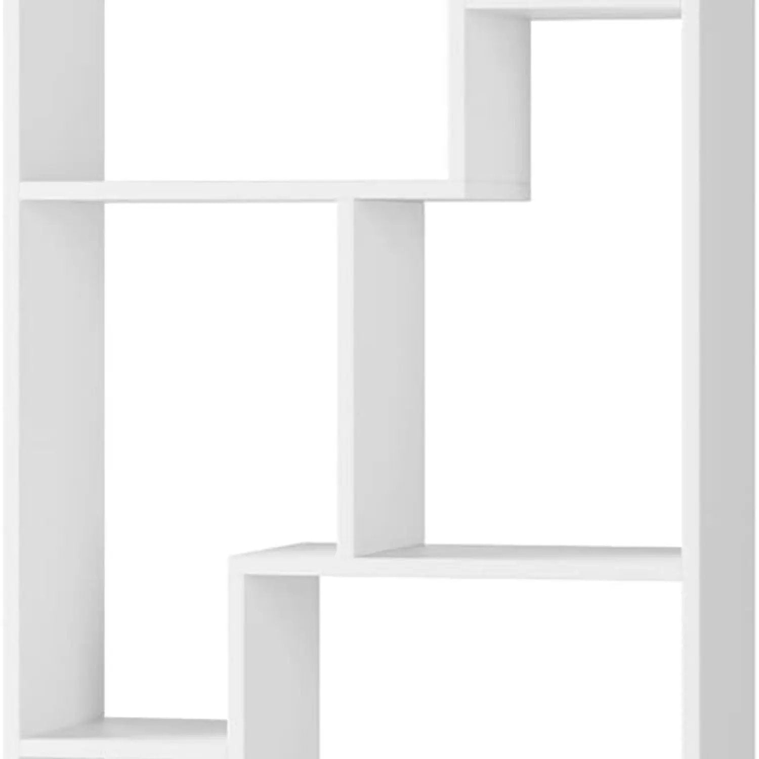 White 5-tier asymmetrical display shelf etagere by Unique Piece Furniture on Tampa Home & Garden Store