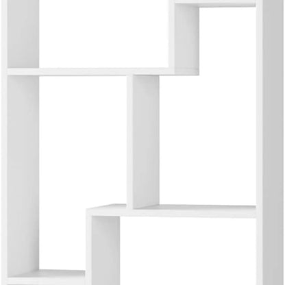 White 5-tier asymmetrical display shelf etagere by Unique Piece Furniture on Tampa Home & Garden Store