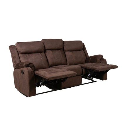 Sonet Domino reclining sofa by Unique Piece Furniture brown suede upholstery on Tampa Home & Garden Store