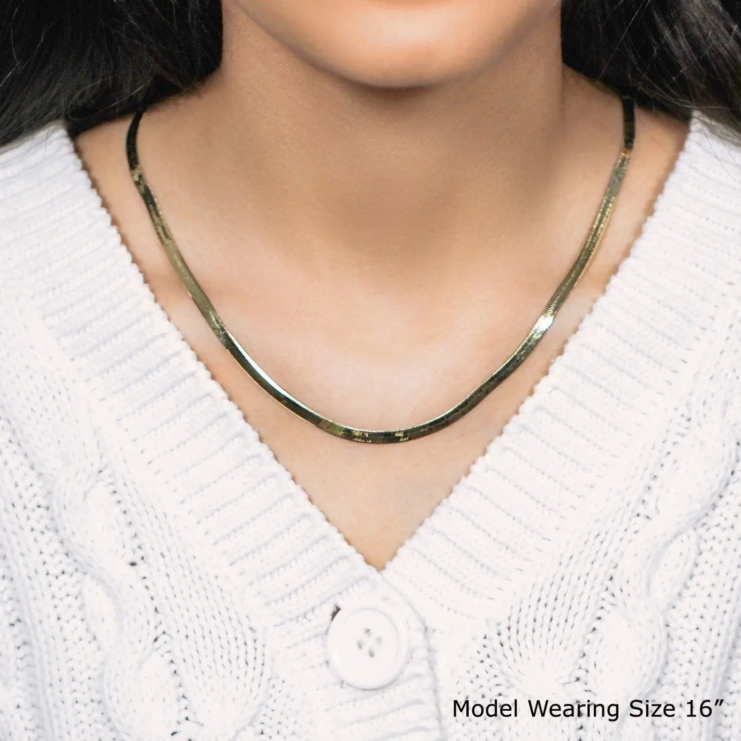 4.0mm 14k yellow gold Super Flex herringbone chain necklace Bids.com on Tampa Home & Garden Store