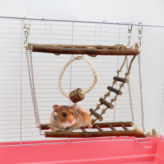 Suspension Bridge Wooden Ladder Climbing Frame Toy by Sell My Stuff hamster inside cage on Tampa Home & Garden Store